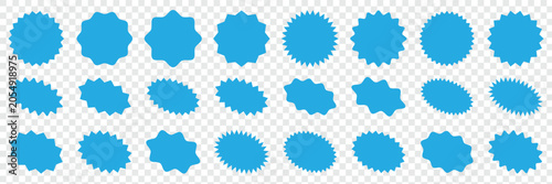 starbursts sale badge blank sticker price tag discount label promo button empty special offer sign retail marketing element isolated flat design templates shape graphic bundle. starburst shape tags. 