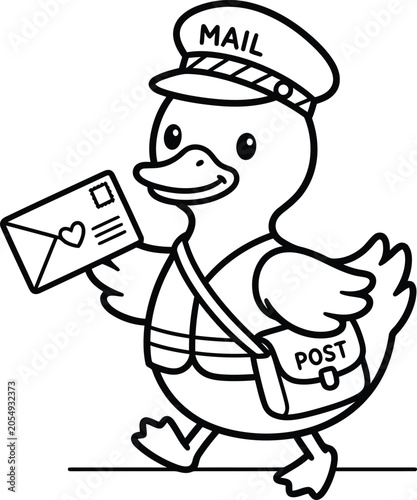 Foto Duck mail carrier coloring pages fun activity sheets for kids adults
