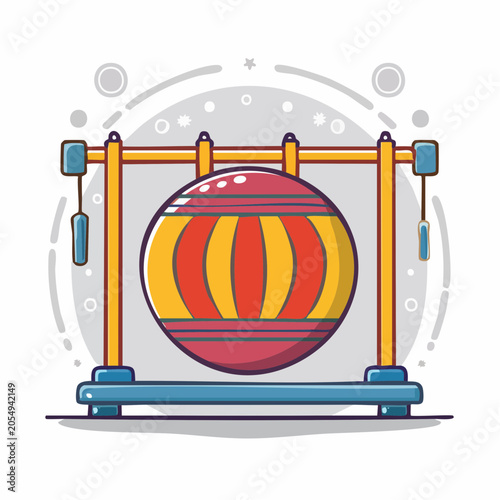Traditional Japanese Gong with Chimes