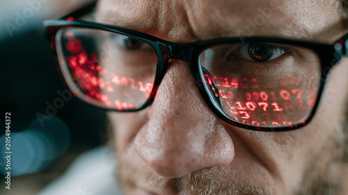 Intense Focus: A man with g...