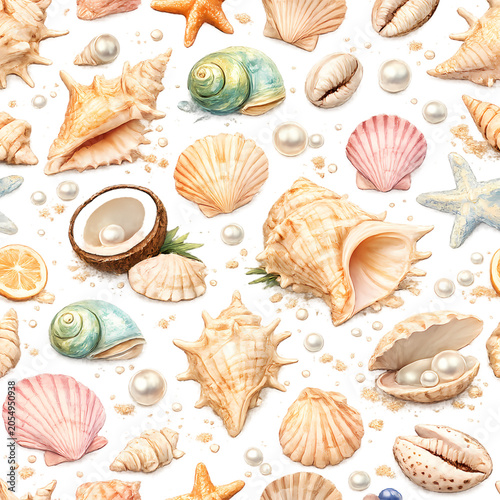 seashells pattern, marine elements pattern, seashells, marine elements, seamless pattern, ocean pattern, coastal design, beach pattern, sea life, nautical theme, shell collection, ocean treasures, sta