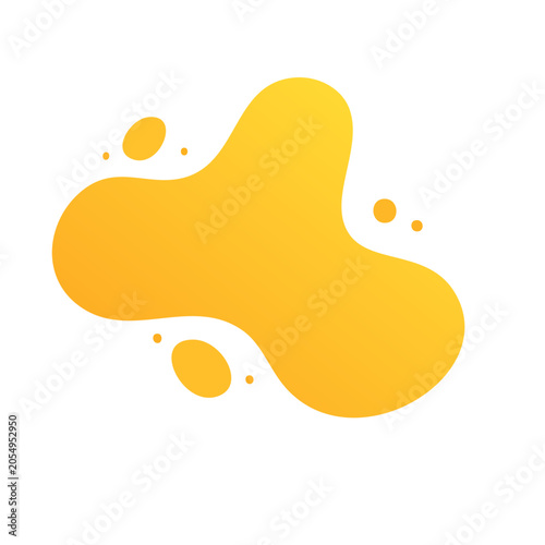 Abstract Yellow Paint Splash Vector Graphic
