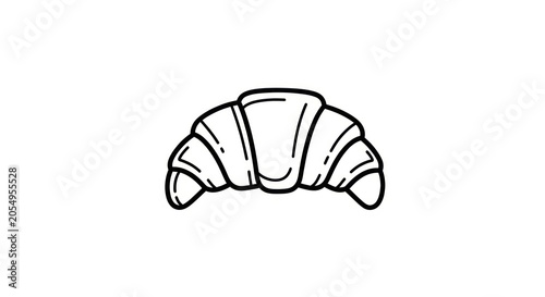 Delicious Croissant Pastry Food Illustration.