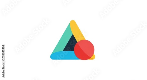 Geometric shapes logo design concept.