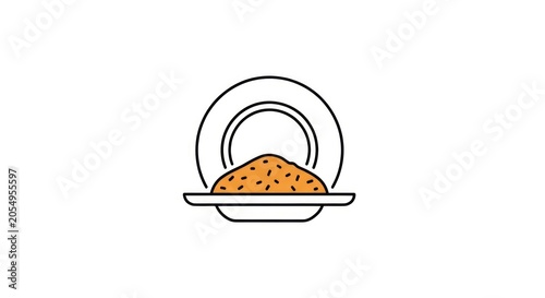 Food illustration of a plate.