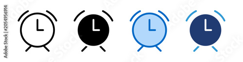 Alarm icon Collection With Multiple Styles