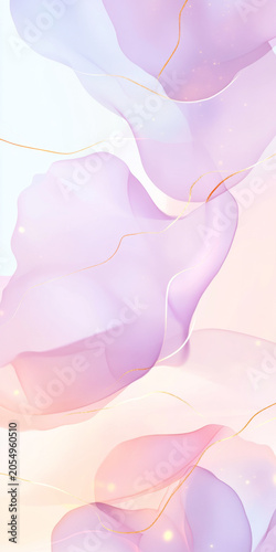 Delicate floral pattern in pastel colors, abstract digital illustration