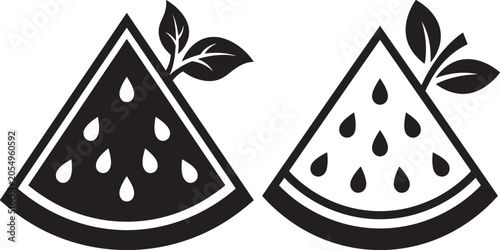 Watermelon slice silhouette vector graphic with watermelon silhouette refreshing isolated illustration minimalist abstract