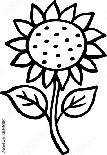 vector illustration of a sunflower