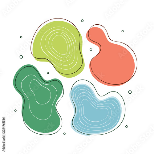 Abstract shapes vector graphic design
