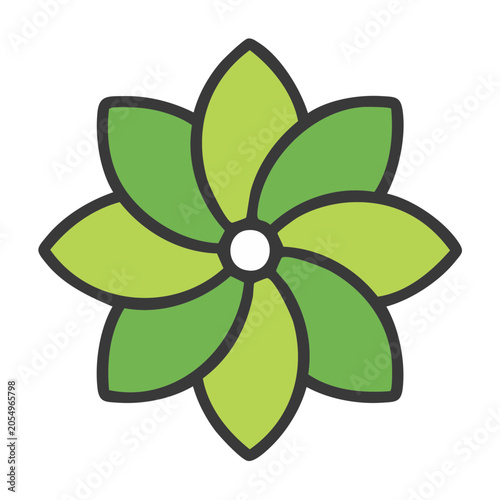 Flat Design Flower Icon
