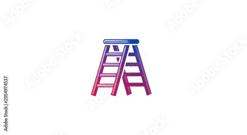 Modern gradient stepladder icon for professional career growth