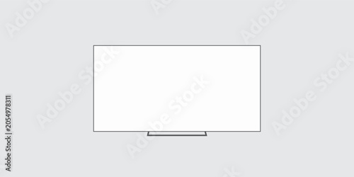 Bild auf Leinwand 4K TV flat screen lcd or oled, plasma, realistic illustration, White blank monitor mockup