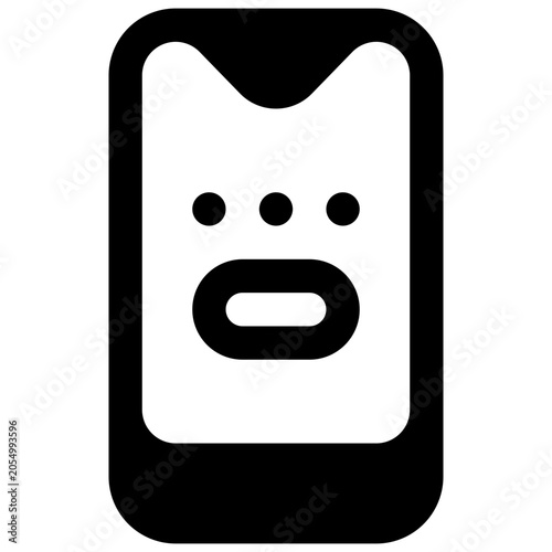 Foto PIN code. Outlined stroke vector icon with black-filled details.