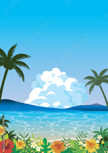 南国の海背景