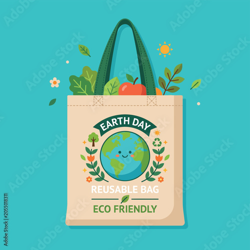 Canvastavla Earth Day Eco Friendly Shopping Bag.