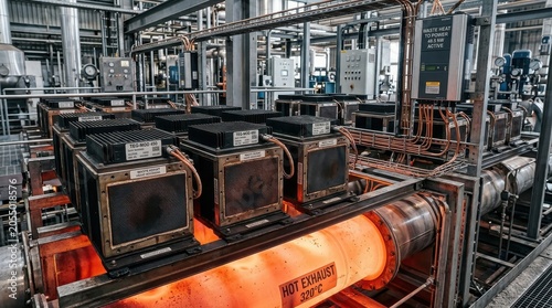 Industrial Manufacturing Machinery in a Heated Production Facility