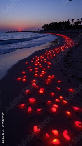 sunset on the beach