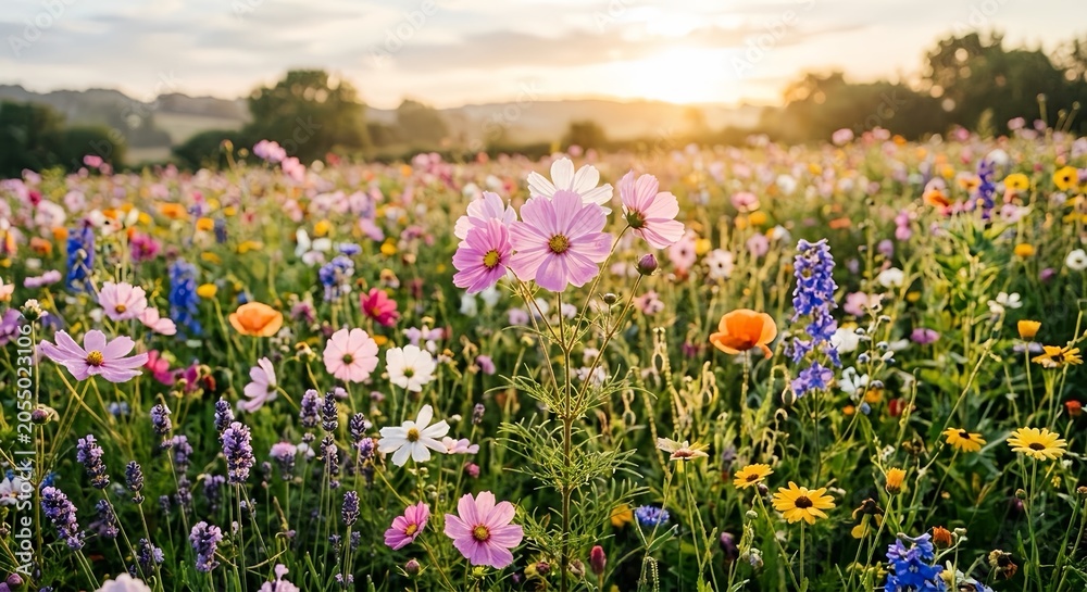 Fototapeta premium Blooming Harmony at Sunset