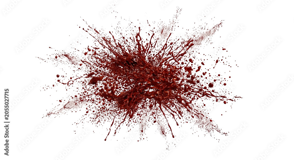 Violent red blood explosion and liquid splash burst Stock Illustration ...