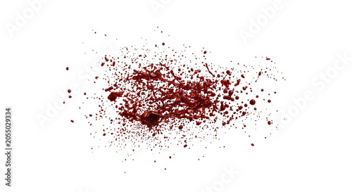 Obraz na płótnie Violent red blood liquid spray splashing horizontally