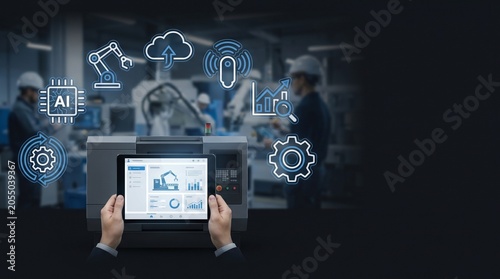 Industrial Digital Transformation and Smart Manufacturing Control with Tablet
