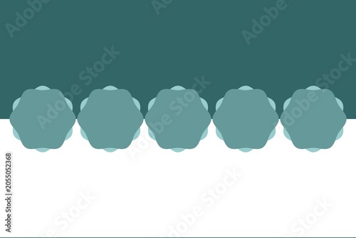 Geometric Pattern with Repeating Shapes and Cool Color Palette