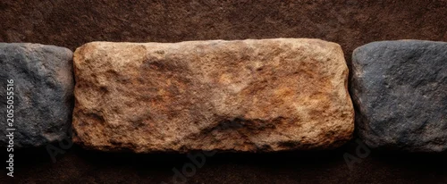 Panel kuchenny z motywem Embrace the rugged beauty of a weathered natural stone surface radiating earthy tones.