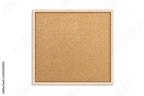 Bild auf Leinwand A blank cork board with a wooden frame, ready for notes or pictures