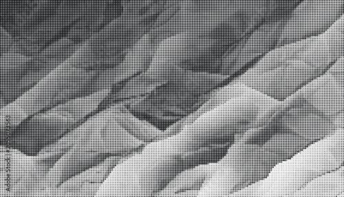 Foto Crinkled paper texture fills the frame with a tight crumpled design