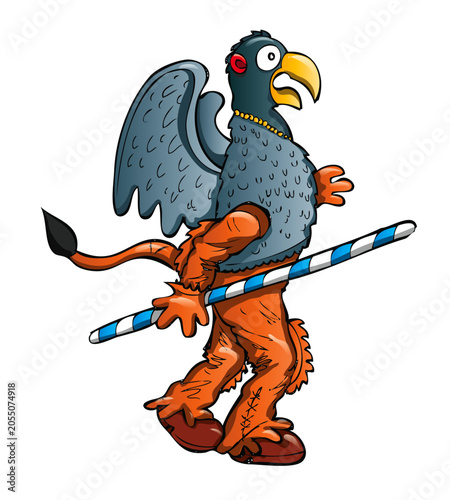 Vogel Gryff, is the traditional character in the festival in basel, Switzerland.