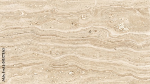 Natural beige travertine marble stone texture background with abstract wavy veins, ideal for high-end luxury interior design, wall tiles, kitchen countertops, and floor cladding backdrop.
