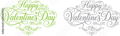 Fotografie Valentine's day greeting cards with ornate designs