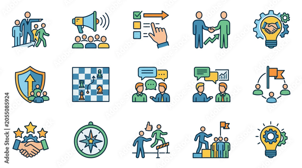Fototapeta premium Business people icons and teamwork.