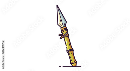 Vászonkép Ancient spear point hunting tool.