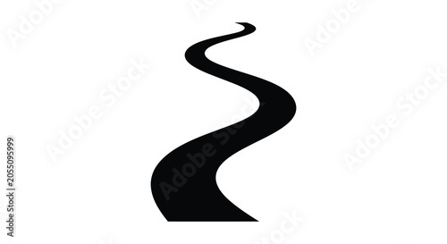 Fotografie winding road silhouette pathway route travel journey