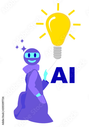 Chat bot robot speech internet. AI idea mobile isolated app. Ask question to AI. Artificial intelligence assistance. Digital conversation. Vector