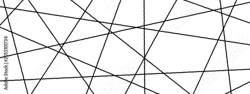 Tableau sur toile Line geometric random and pattern abstract chaotic with straight texture mess