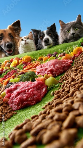 Pets Enjoying Healthy Meals