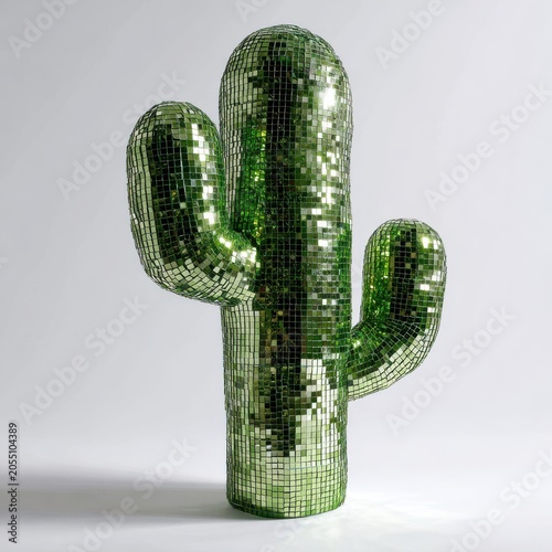 Shiny Green Cactus Design