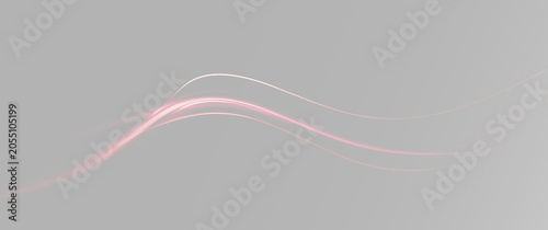 Fotografie Abstract glowing wave lines flowing gracefully on a sleek modern surface represe