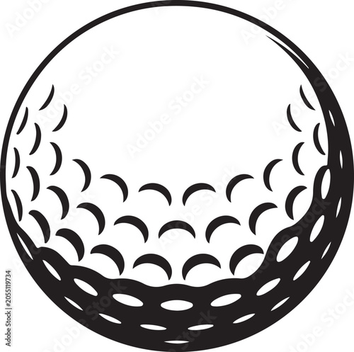 Foto Golf ball with dimpled texture design