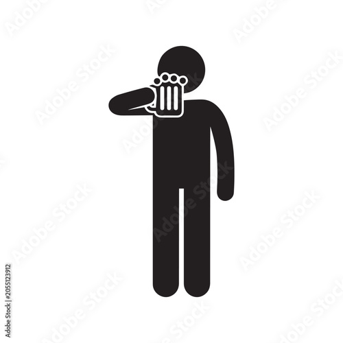 Photos Man drinking from a bottle