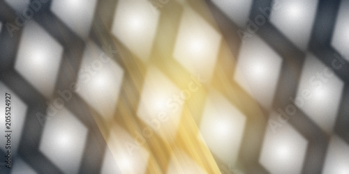 Foto Abstract background with glowing diamond shapes and golden light