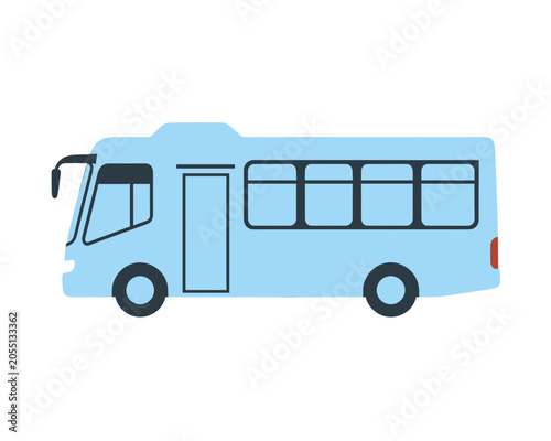 Light Blue Public Transport Bus Vector Icon, Isolated Transparent Background for Urban Transit and Travel Design