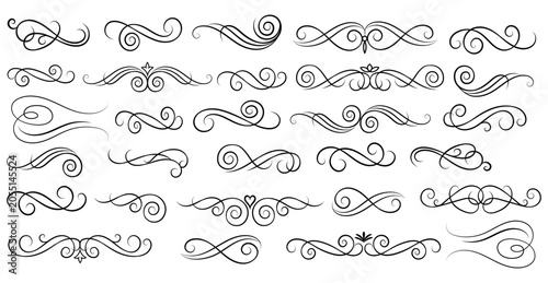 Cuadro en lienzo Elegant Calligraphic Swirl Flourish Ornament