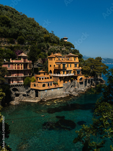 Tableau sur toile Luxury villa on Italian coast with sea view