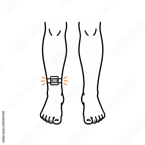 White Socks with Elastic Band Vector Illustration, Isolated Transparent Background for Fashion or Apparel Design