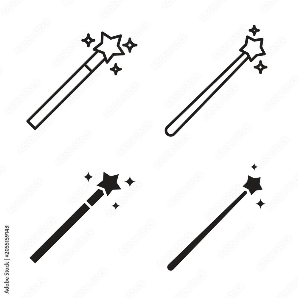 Naklejka premium Magic wand icon