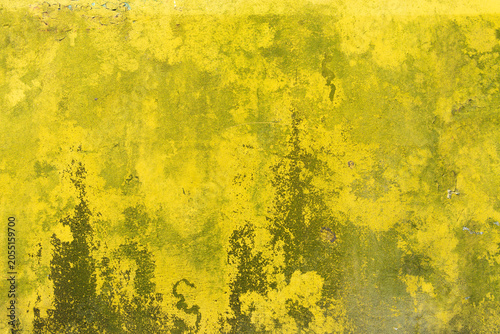 Rusty texture on yellow metal, rust texture background, yellow background, vintage style